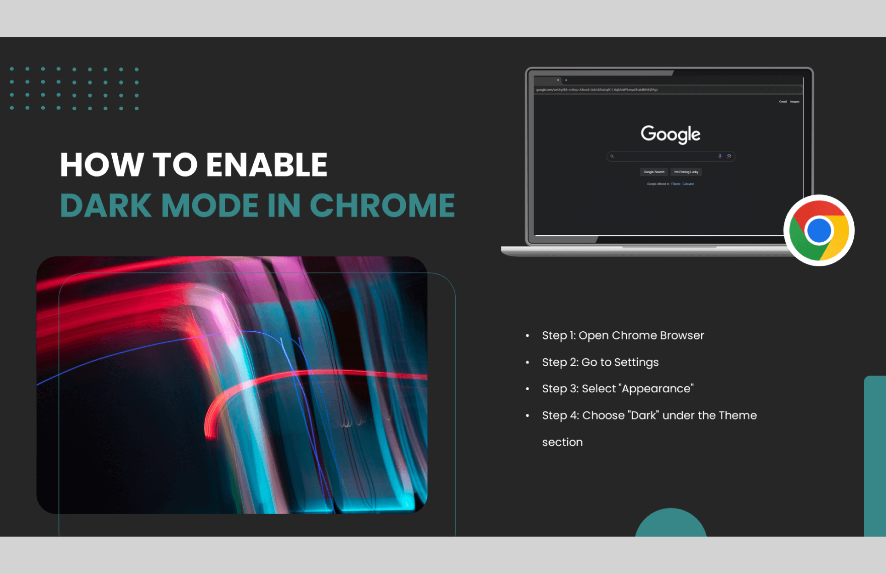 Chrome Dark Mode Themes Template