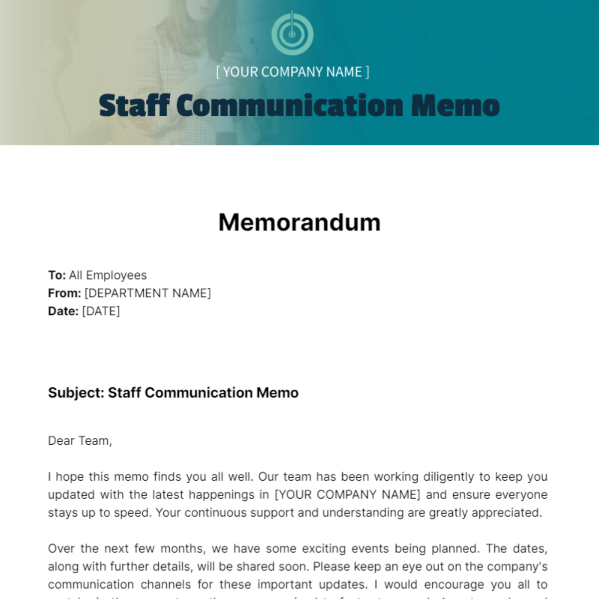Staff Communication Memo