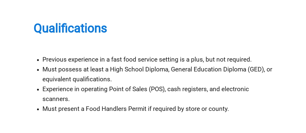 Free Fast Food Cashier Job Ad/Description Template 5.jpe