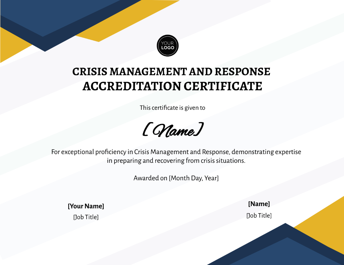 Crisis Management and Response Accreditation Certificate