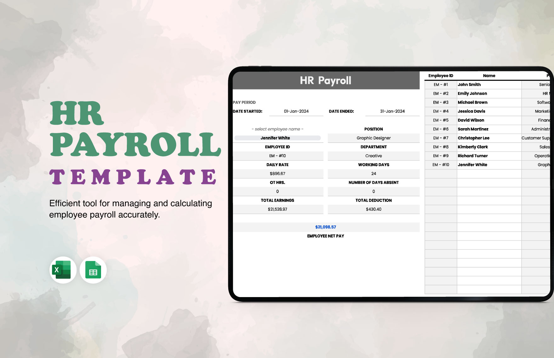 HR Payroll Template