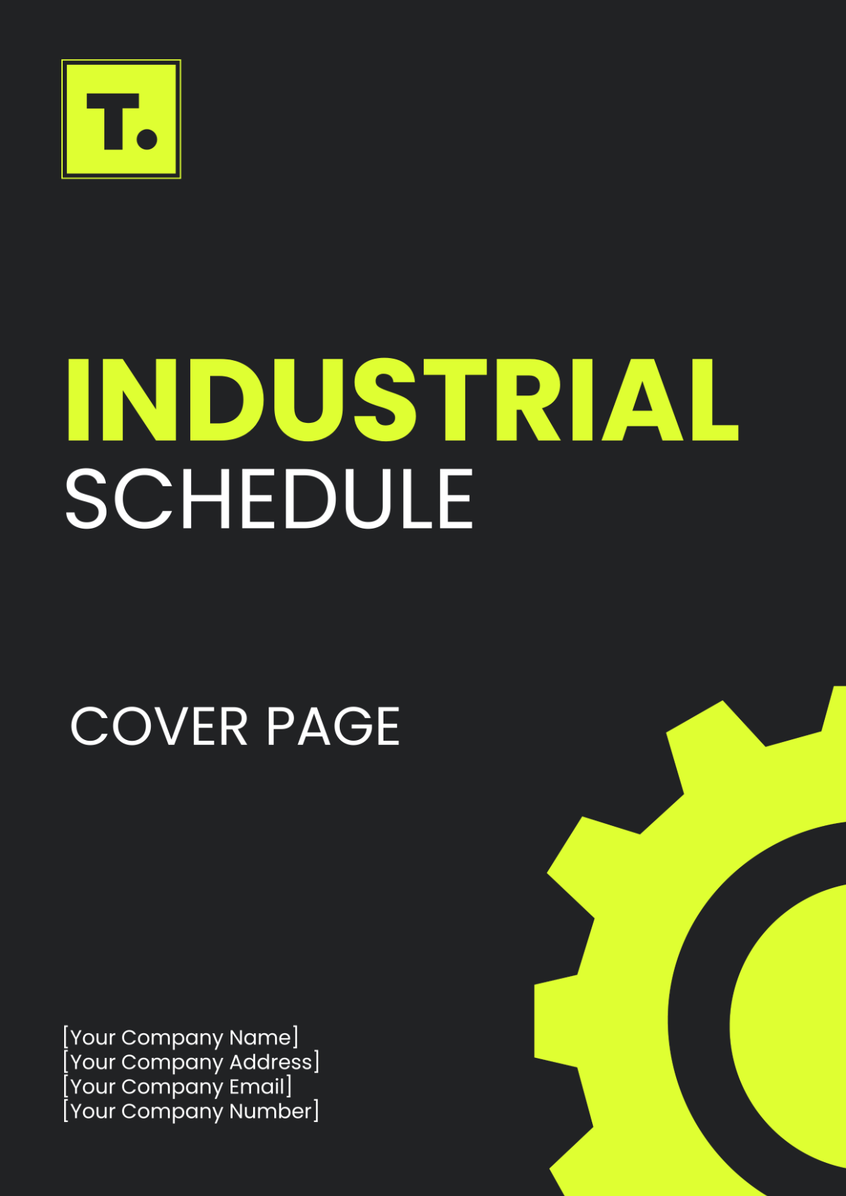 Industrial Schedule Cover Page Template - Edit Online & Download