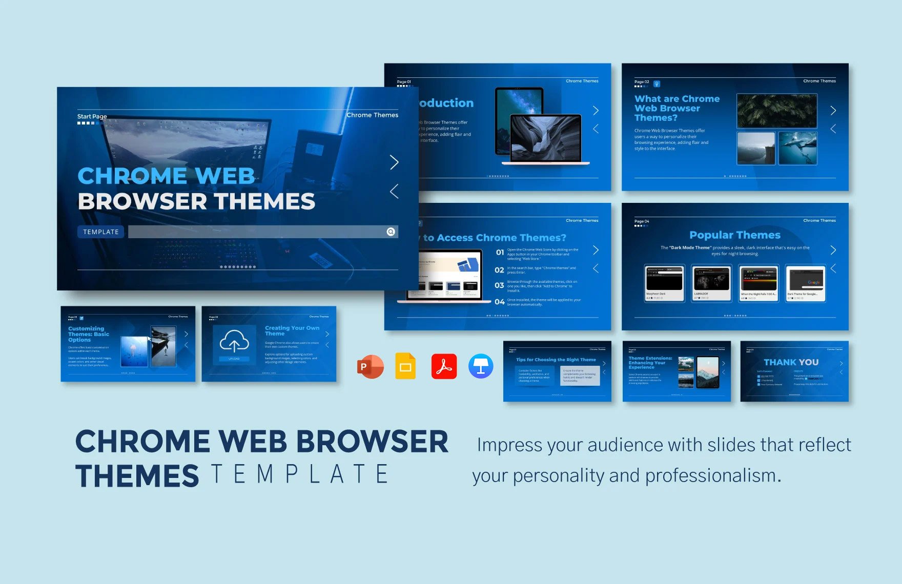 Chrome Web Browser Themes Template