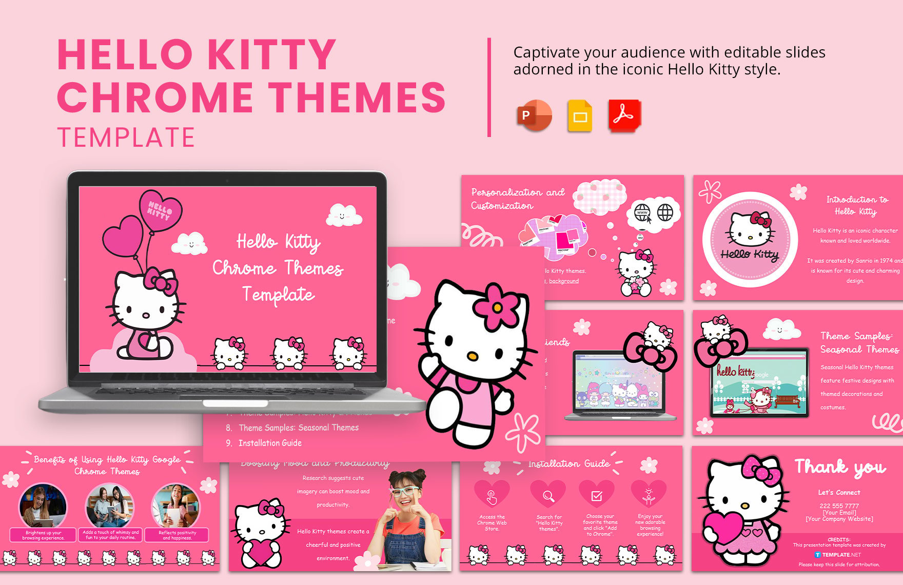 Hello Kitty Chrome Themes Template