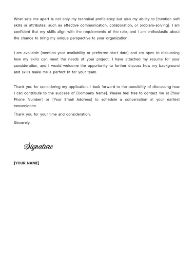 Free Upwork Cover Letter Template to Edit Online