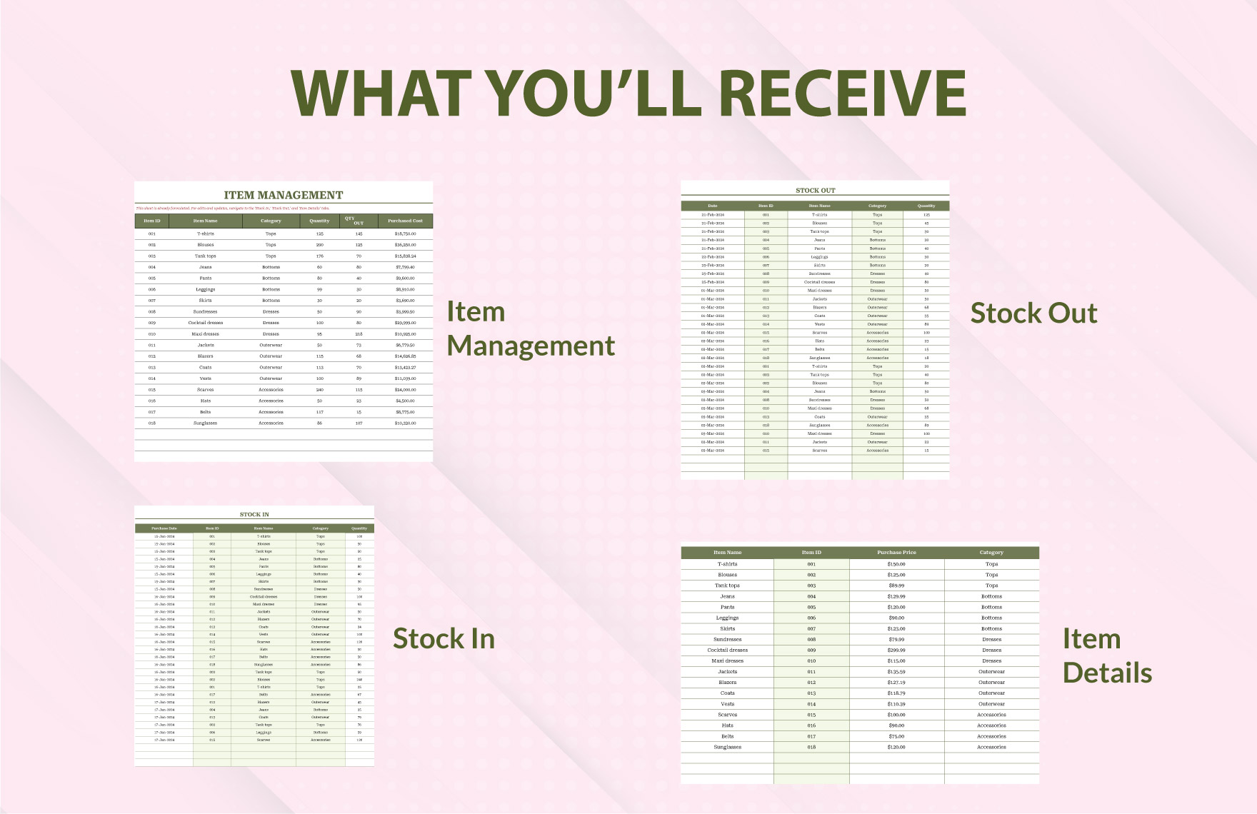 Small Business Stock Template
