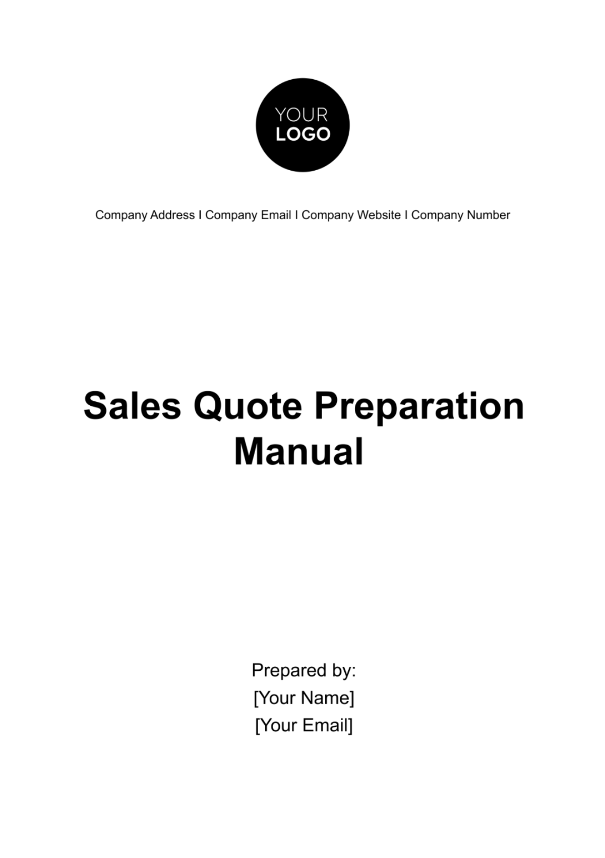 Sales Quote Preparation Manual Template - Edit Online & Download