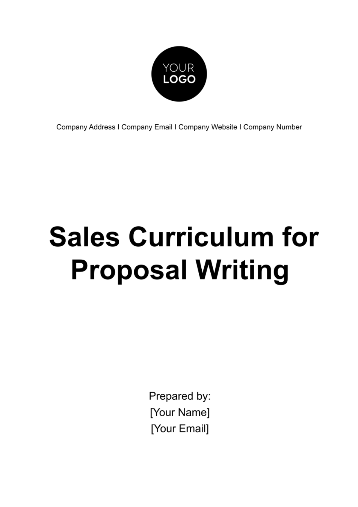 Sales Curriculum for Proposal Writing Template - Edit Online & Download