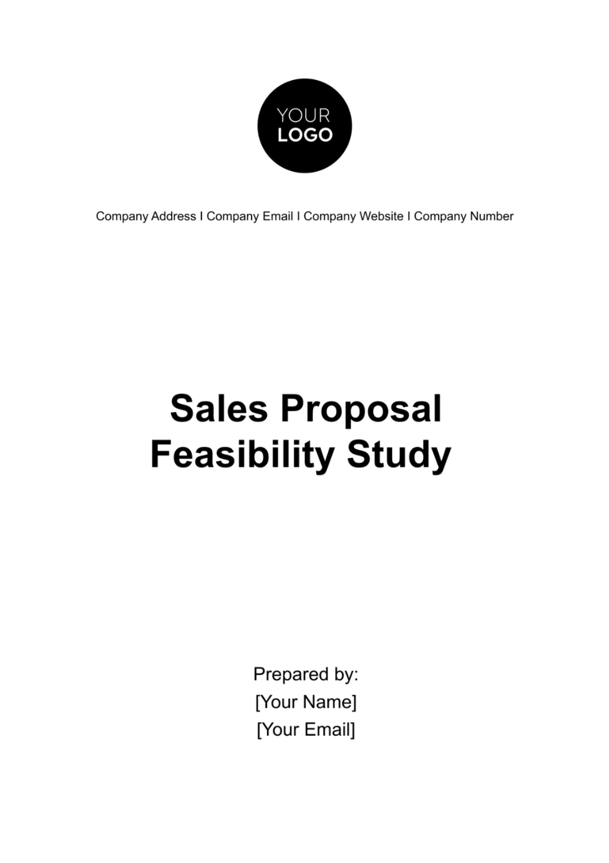 Sales Proposal Feasibility Study Template - Edit Online & Download