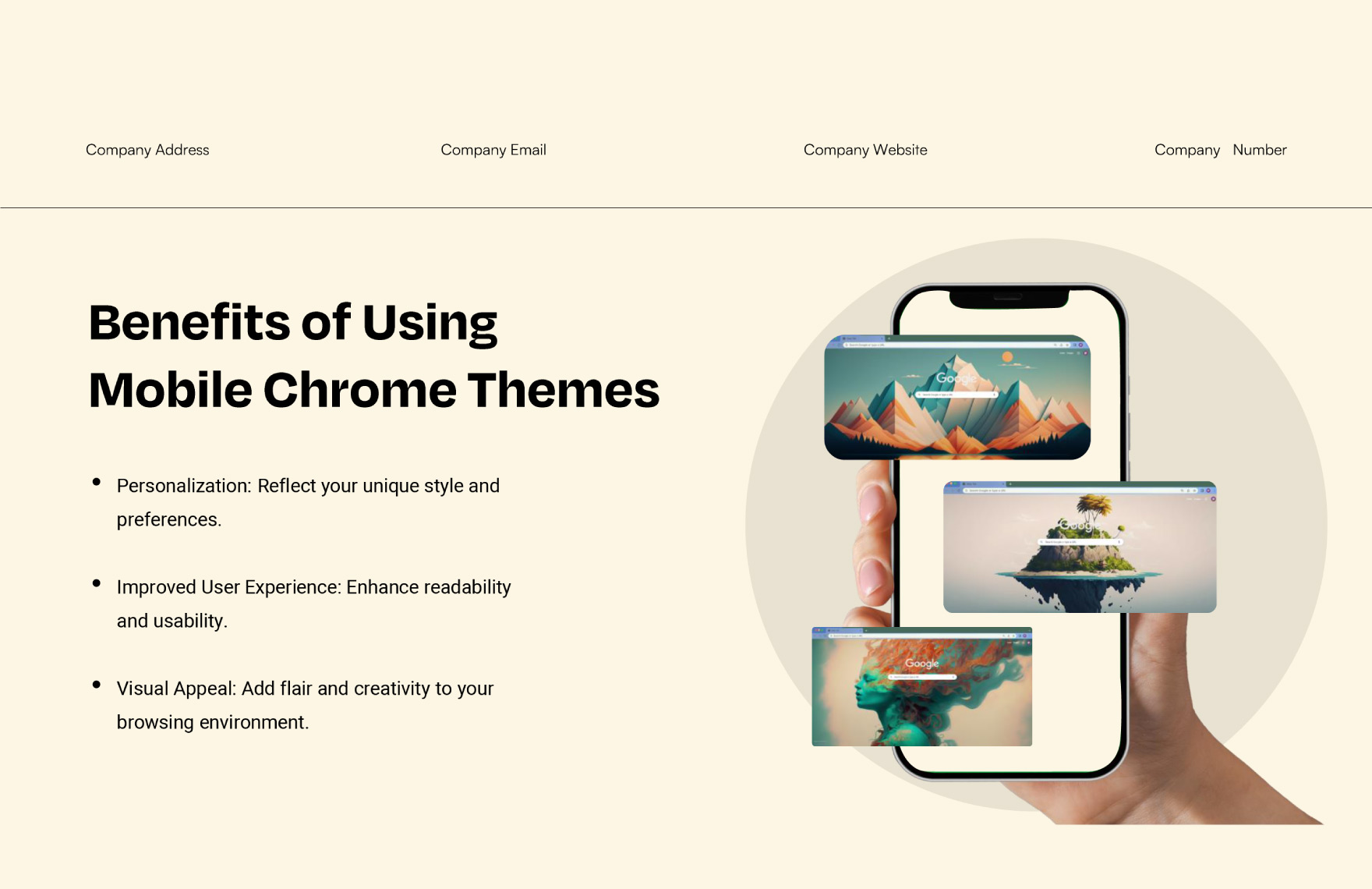 Mobile Chrome Themes Template