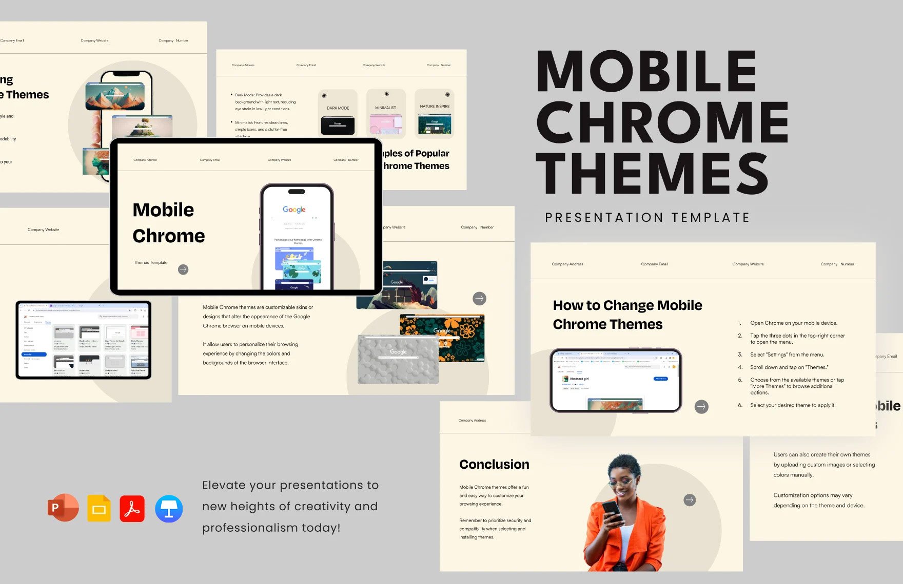 Mobile Chrome Themes Template