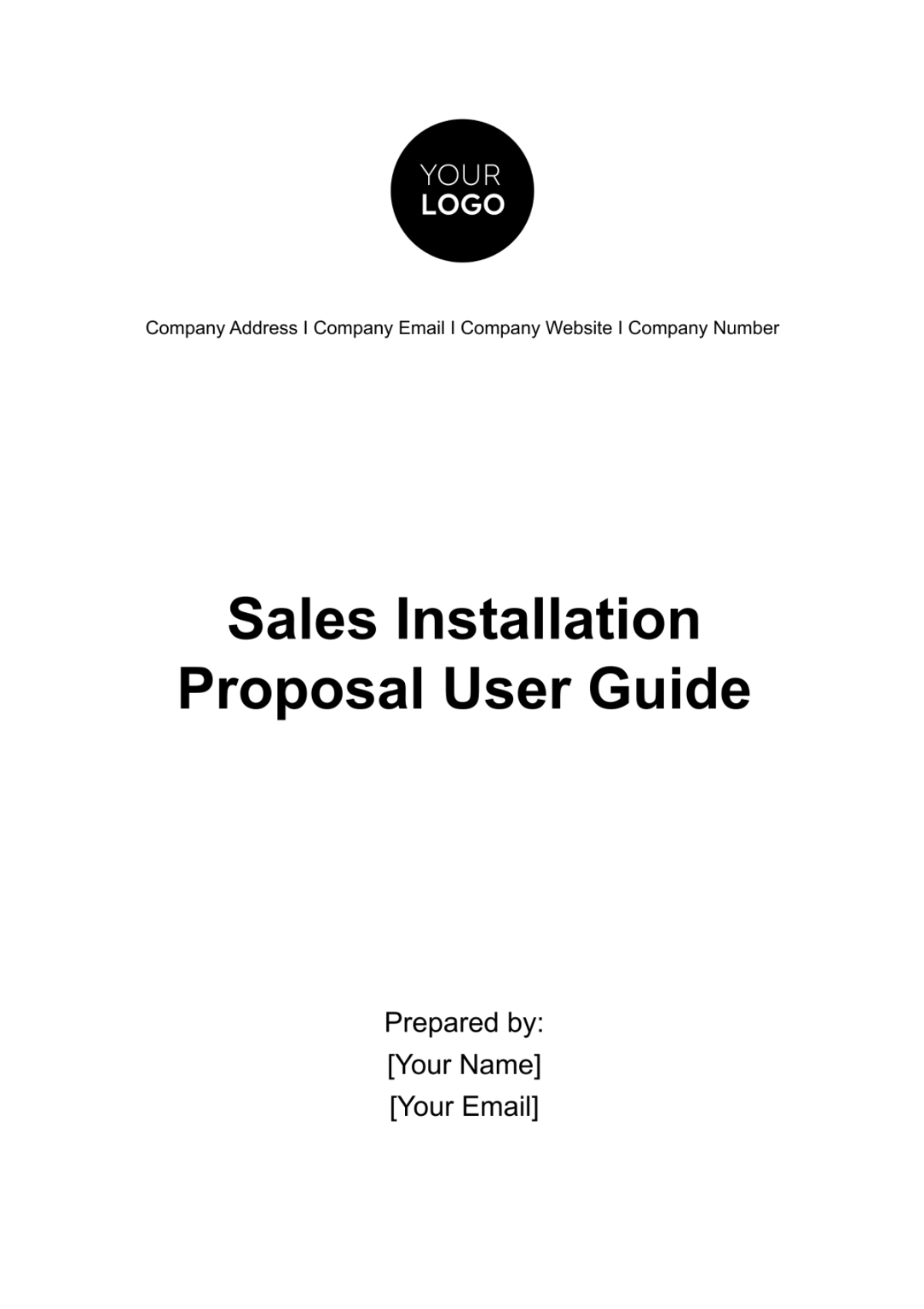 Sales Installation Proposal User Guide Template - Edit Online & Download