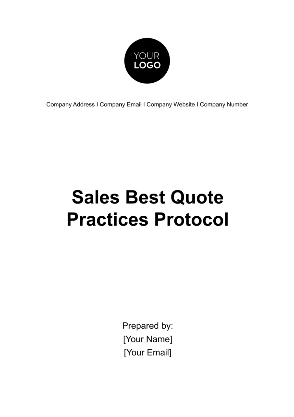 Sales Best Quote Practices Protocol Template - Edit Online & Download