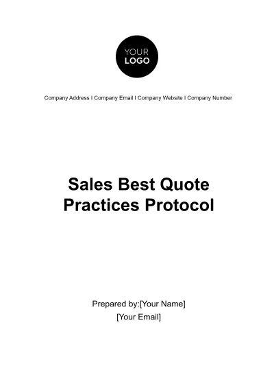 Free Sales Best Quote Practices Protocol Template to Edit Online