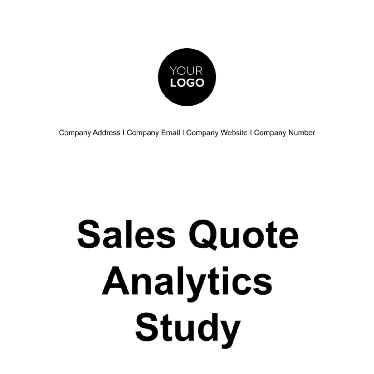Free Sales Quote Analytics Study Template