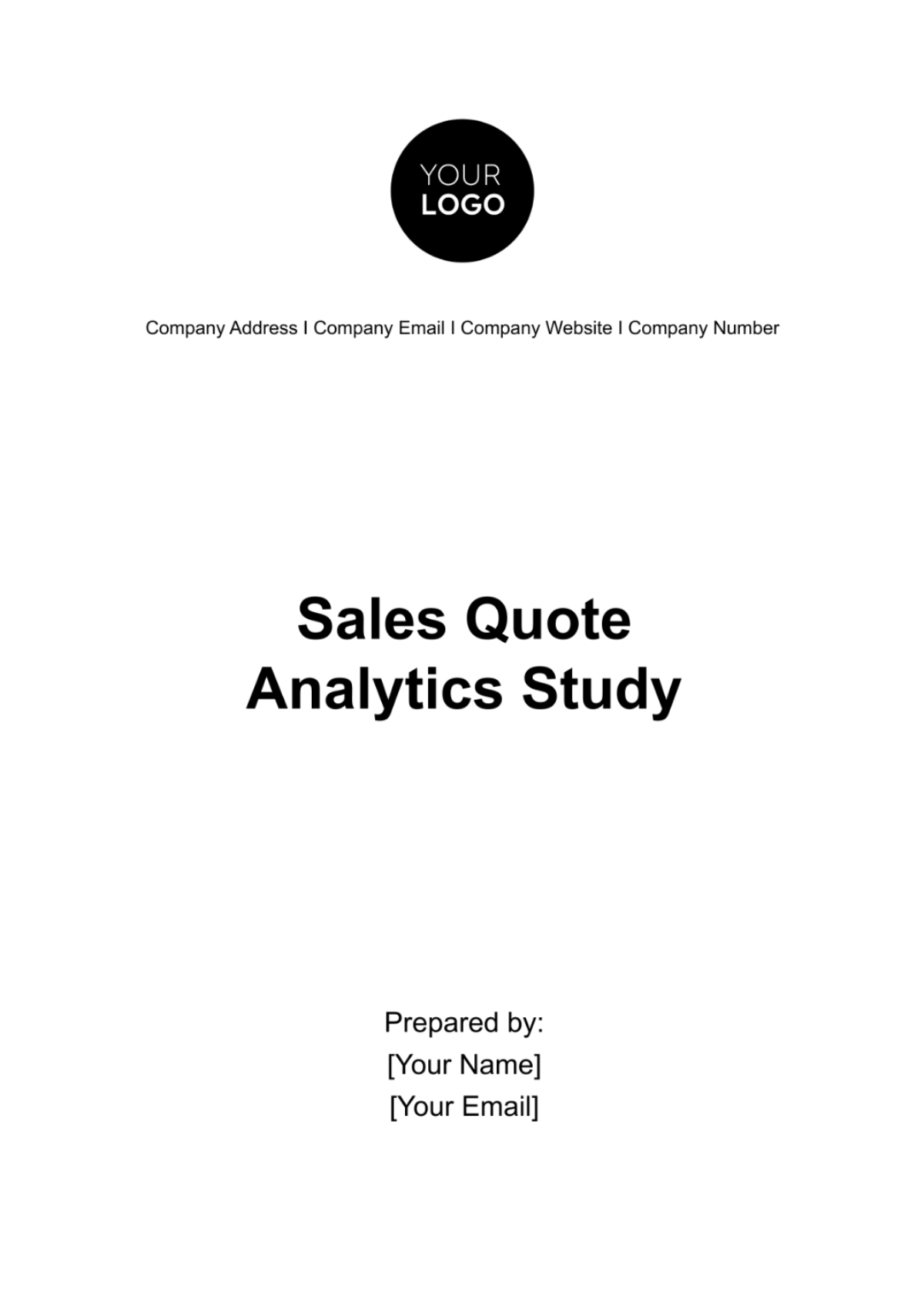 Sales Quote Analytics Study Template - Edit Online & Download