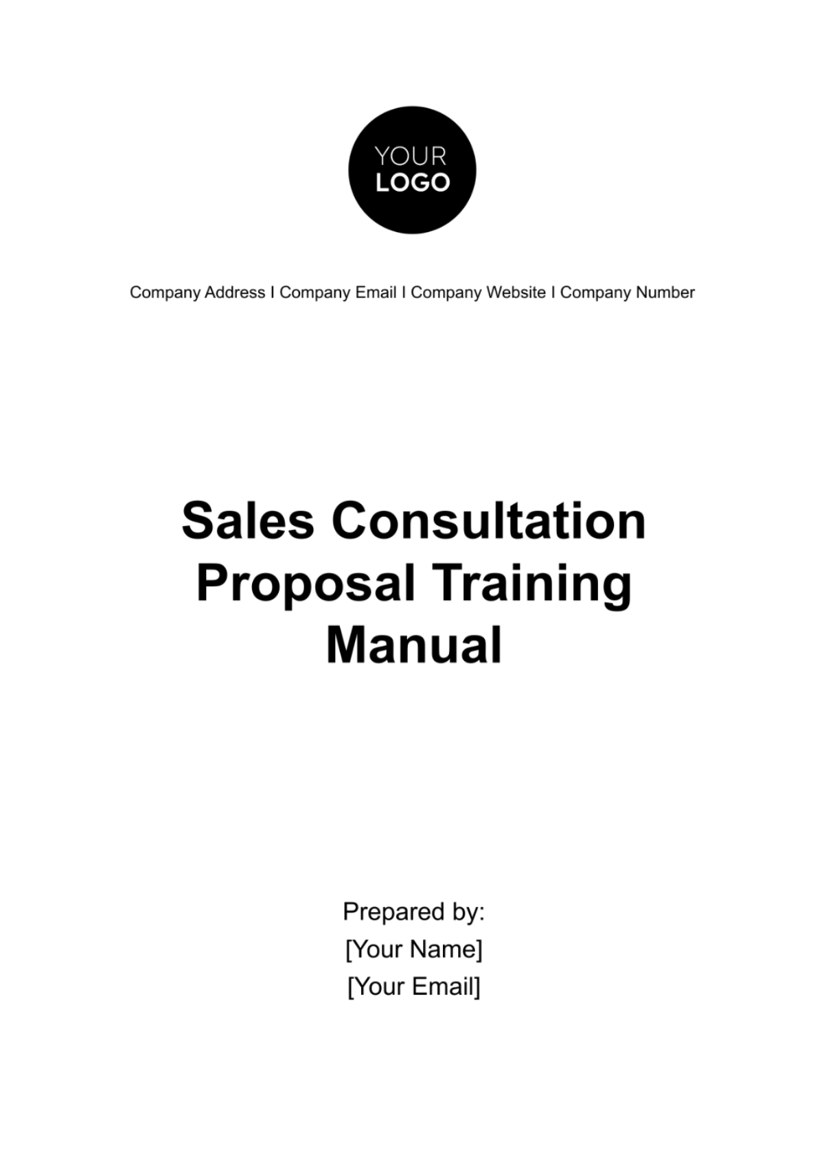 Sales Consultation Proposal Training Manual Template - Edit Online & Download