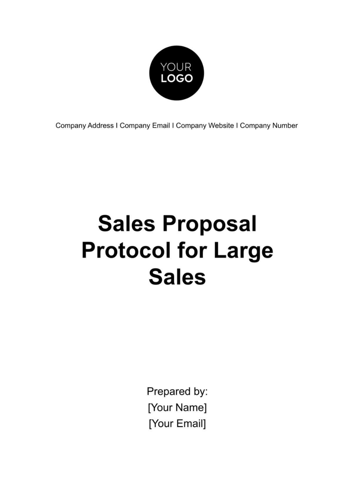 Sales Proposal Protocol for Large Sales Template - Edit Online & Download