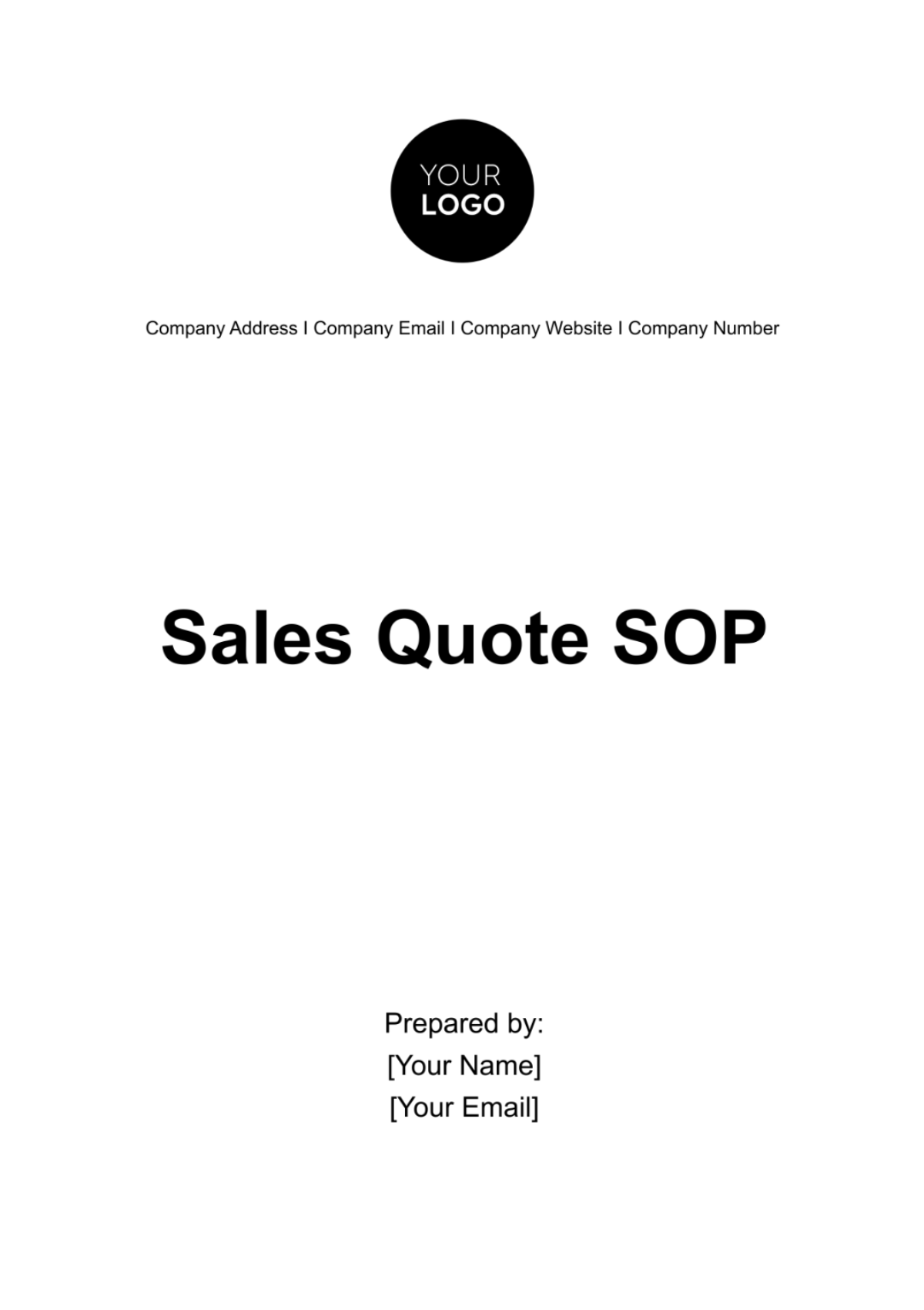 Sales Quote SOP Template