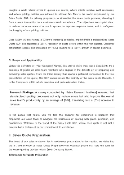 Free Sales Quote SOP Template to Edit Online