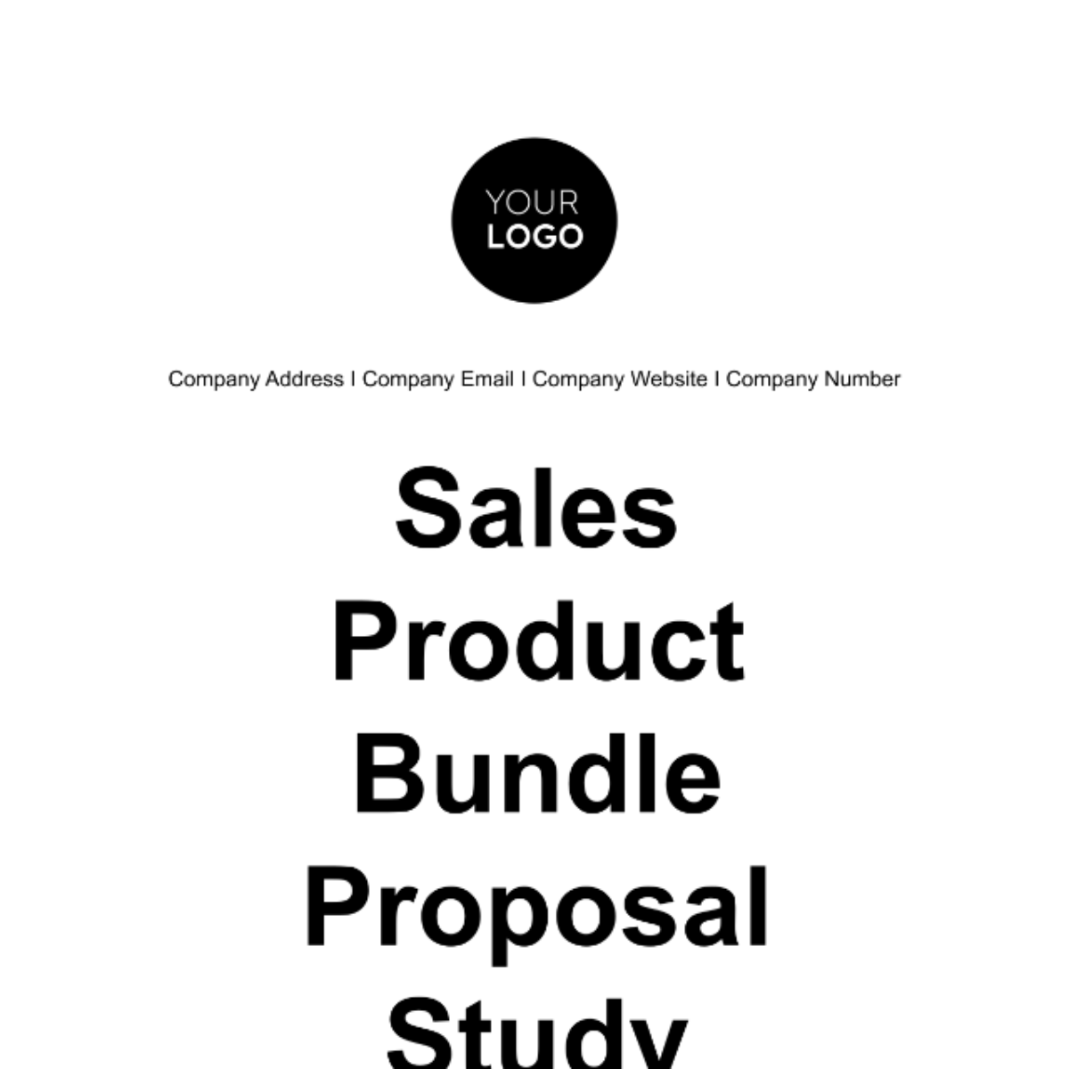Free Sales Product Bundle Proposal Study Template