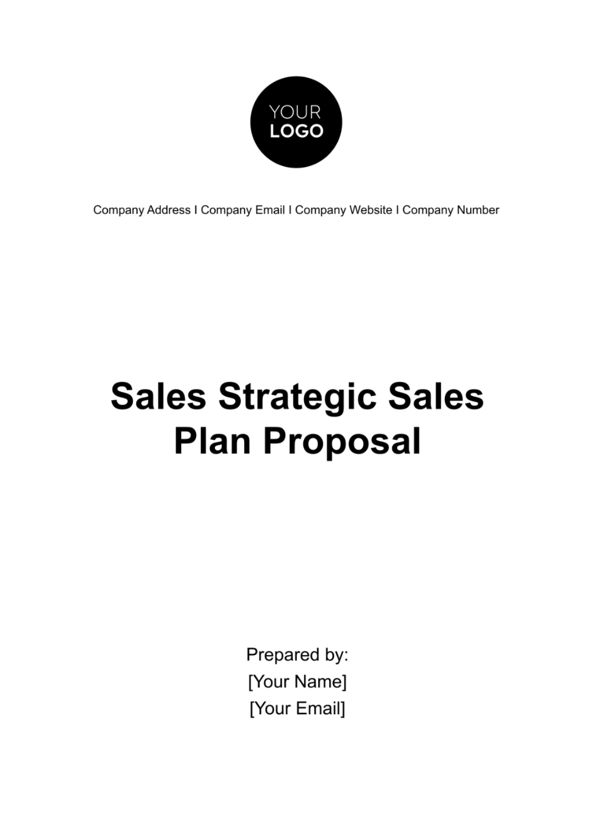 Sales Strategic Sales Plan Proposal Template - Edit Online & Download