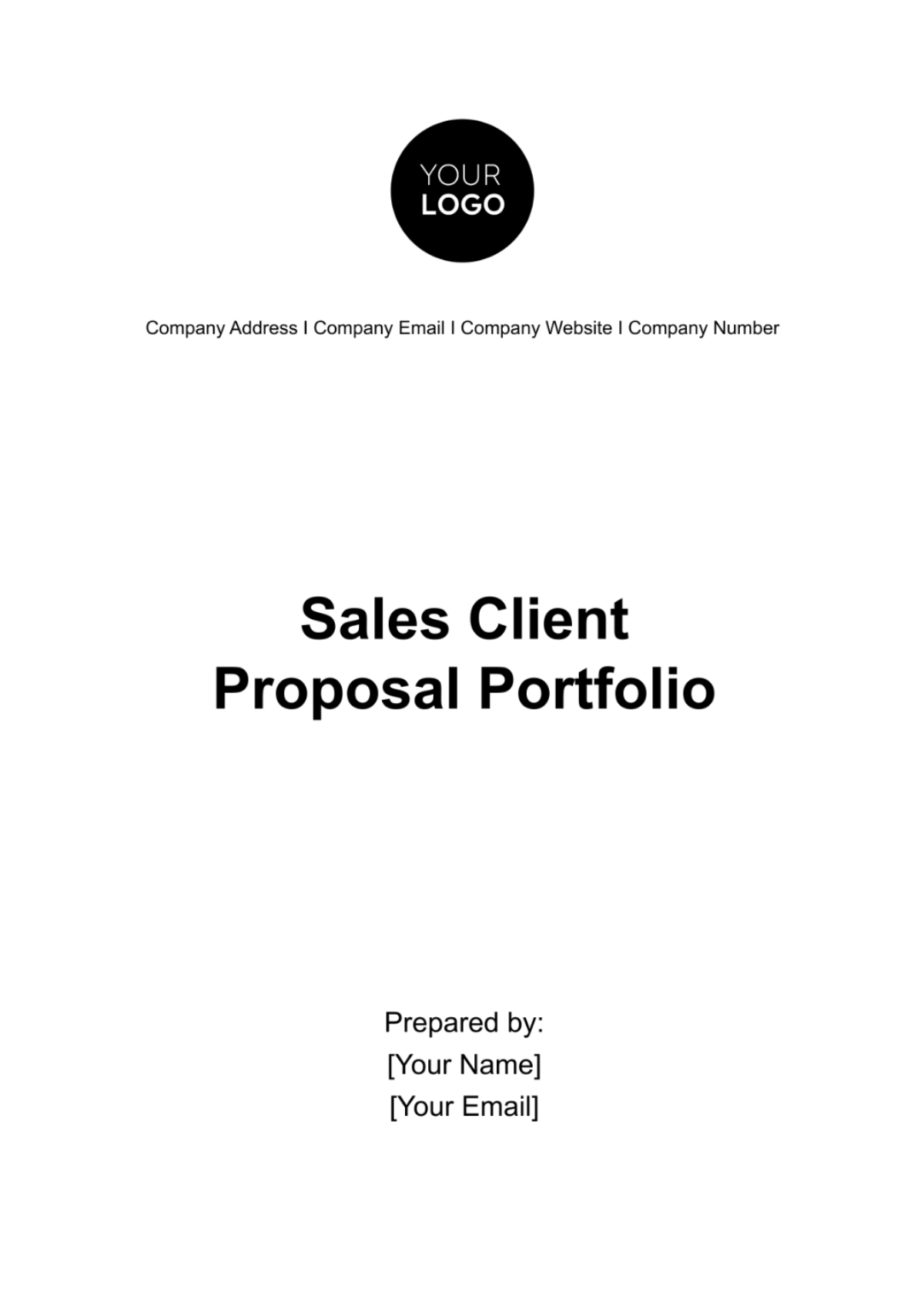 Sales Client Proposal Portfolio Template - Edit Online & Download