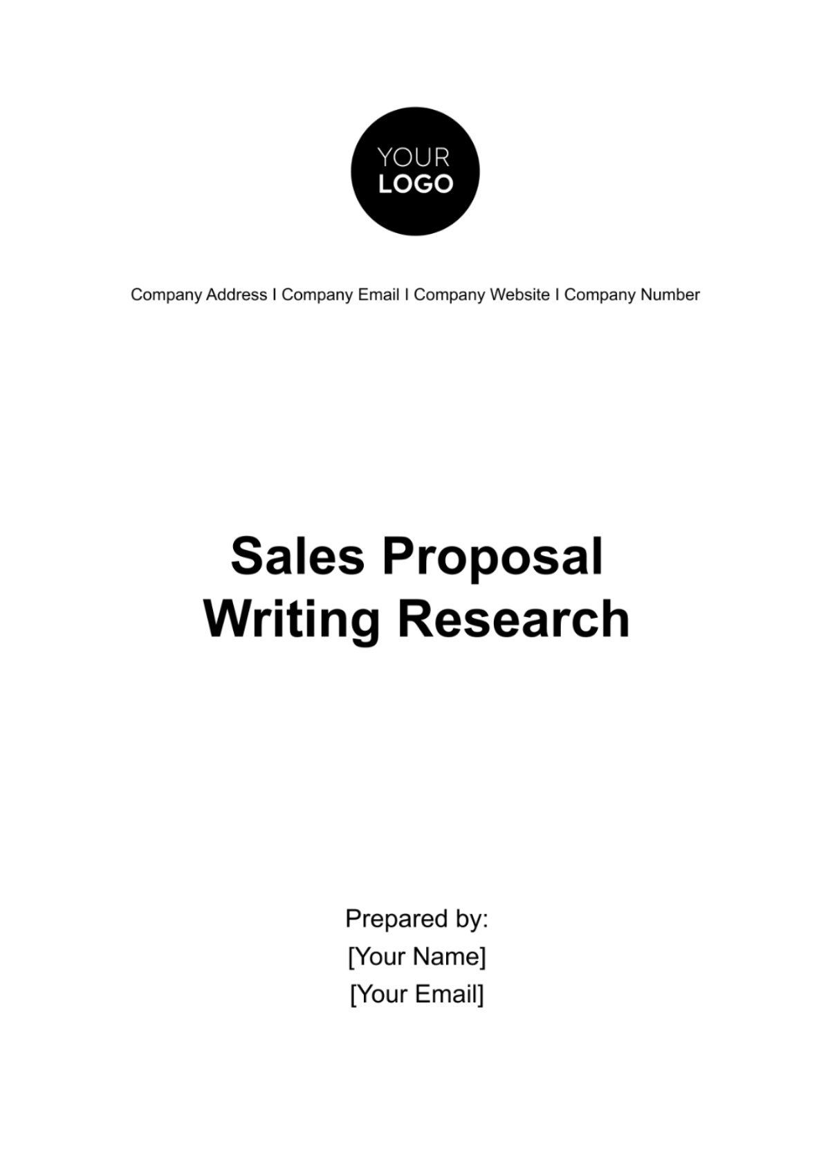 Sales Proposal Writing Research Template - Edit Online & Download