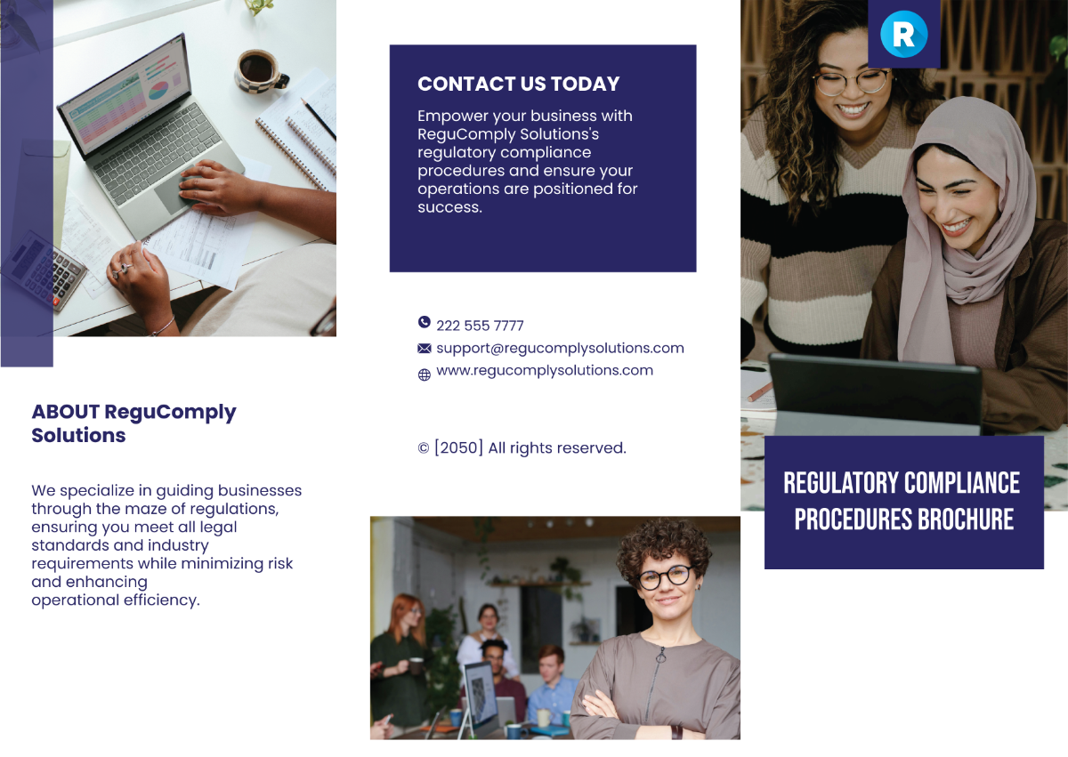 Free Regulatory Compliance Procedures Brochure Template