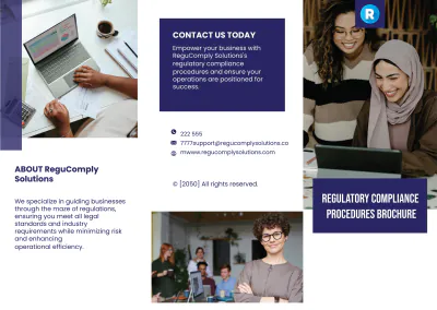 Free Regulatory Compliance Procedures Brochure Template to Edit Online