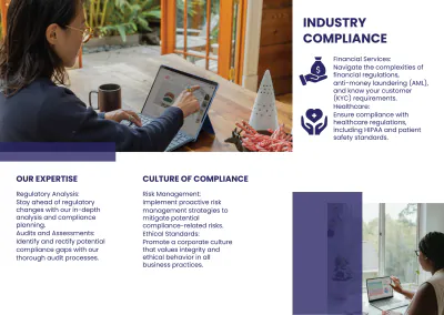 Free Regulatory Compliance Procedures Brochure Template to Edit Online