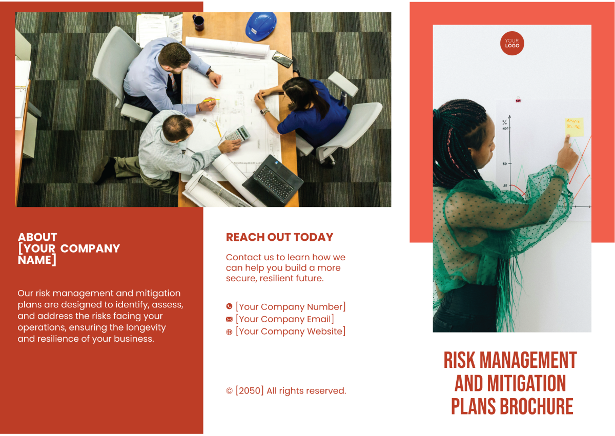 Risk Management and Mitigation Plans Brochure Template