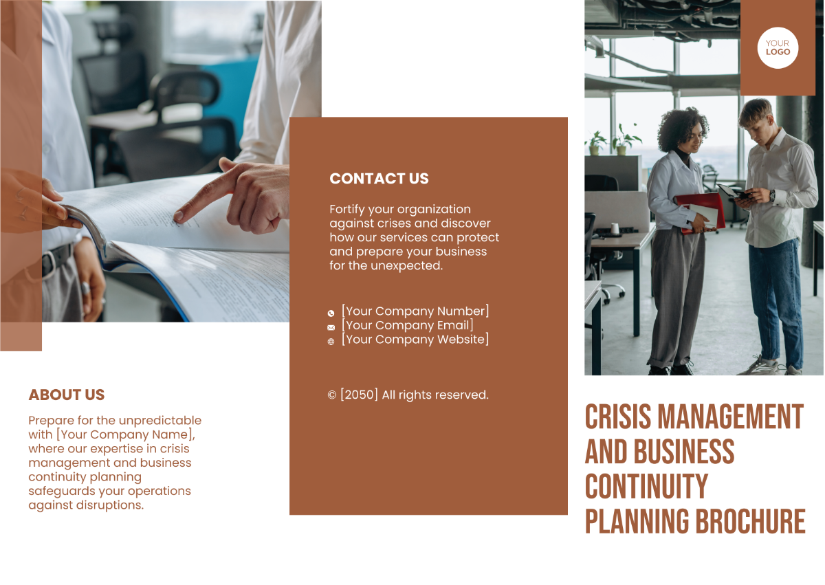 Crisis Management and Business Continuity Planning Brochure Template