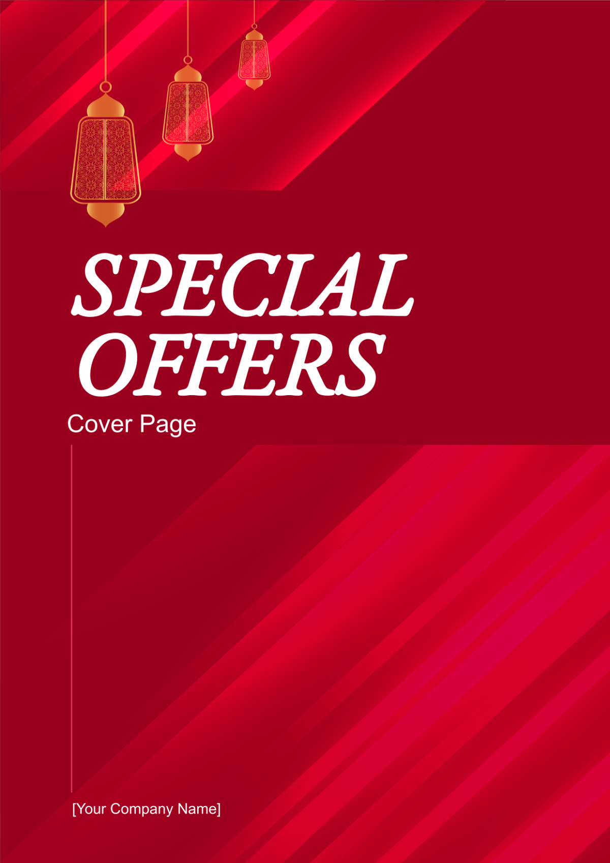 Special Offers Cover Page Template