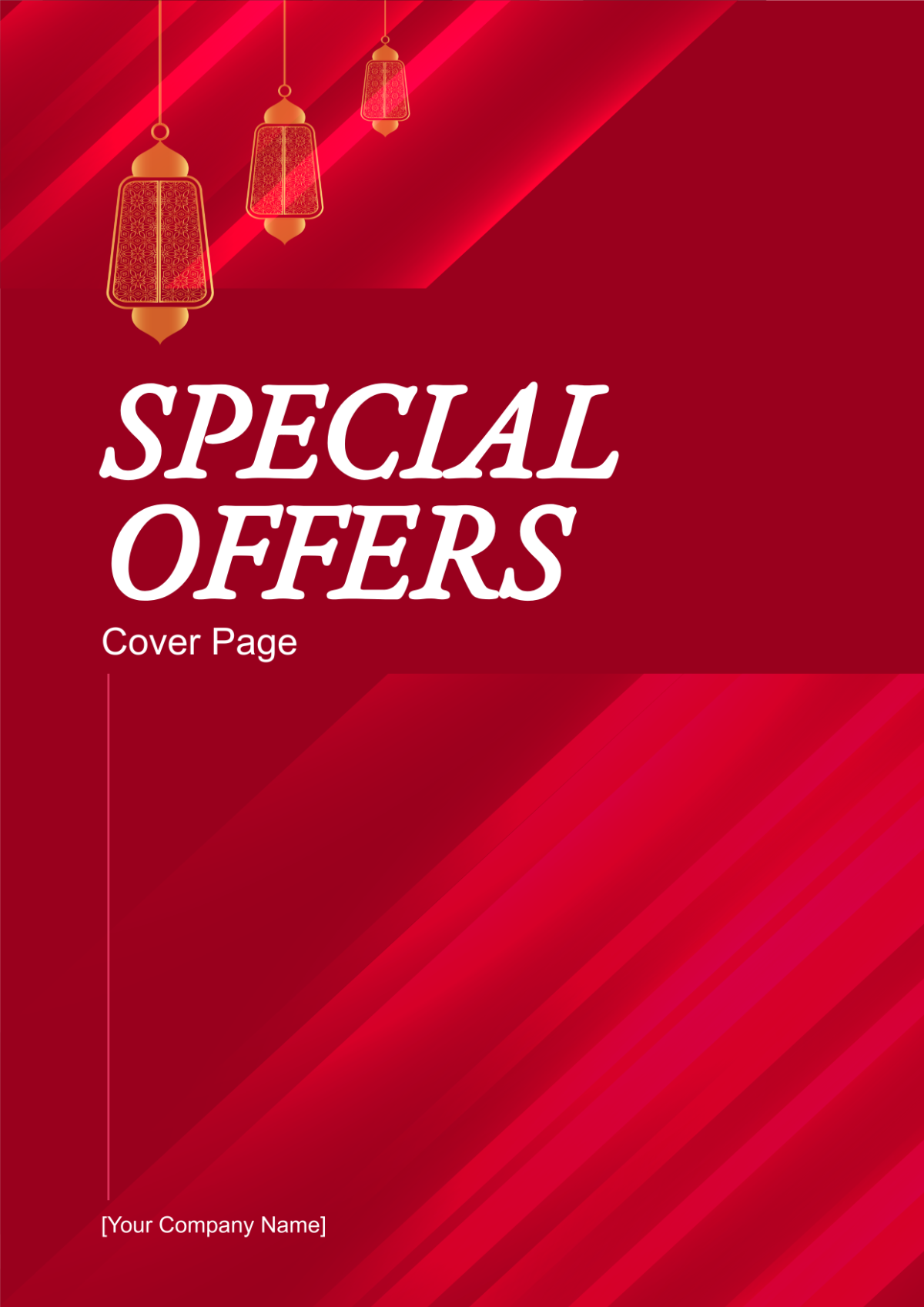 Special Offers Cover Page Template
