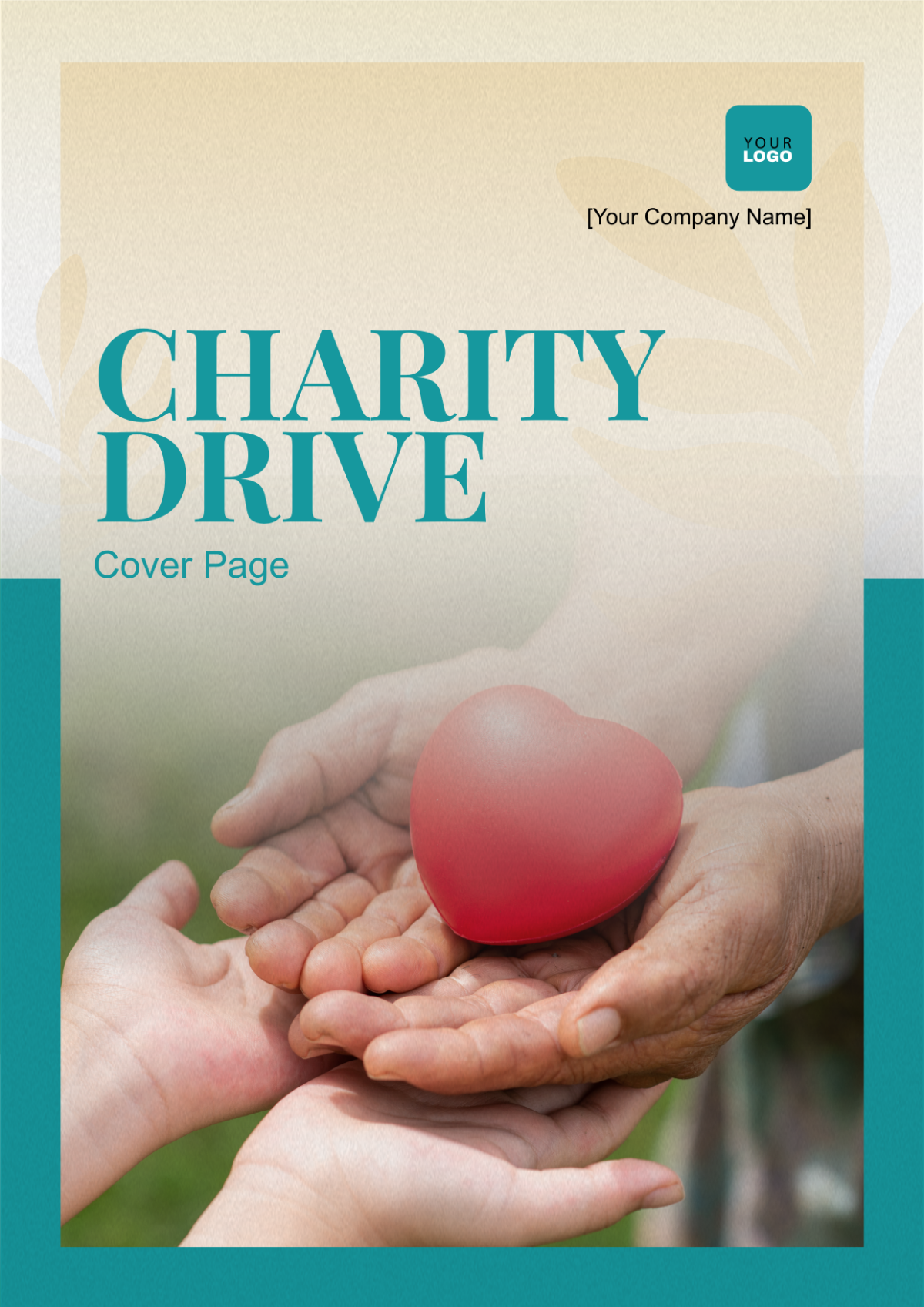 Charity Drive Cover Page Template