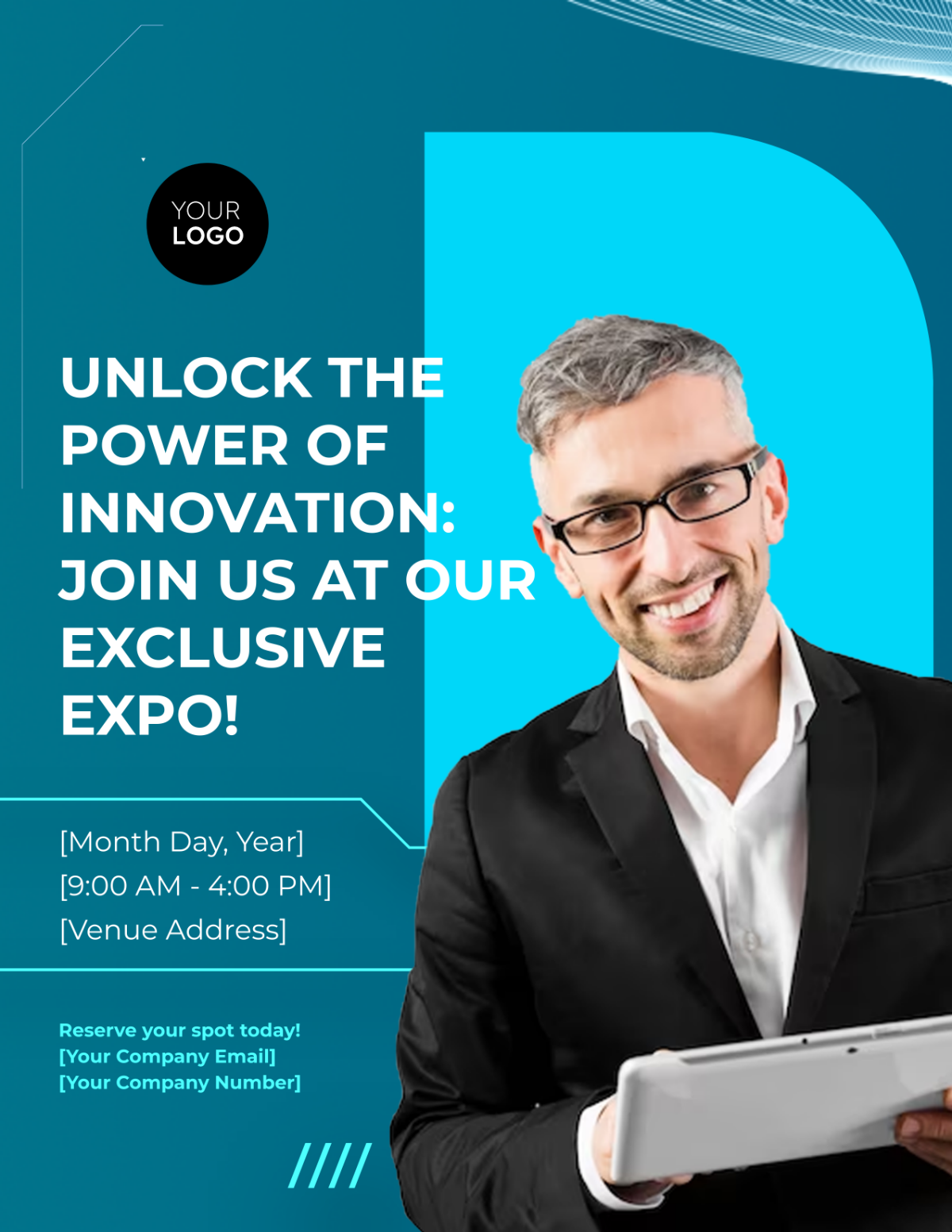 Administrative Technology Solutions Expo Flyer Template