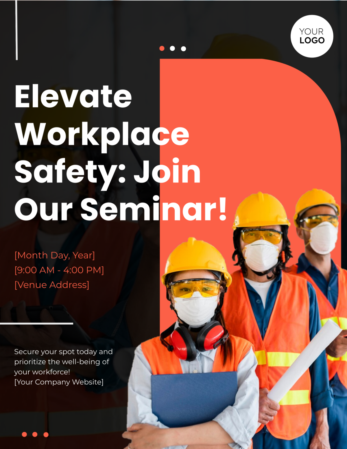 Free Workplace Safety and Health Seminar Flyer Template