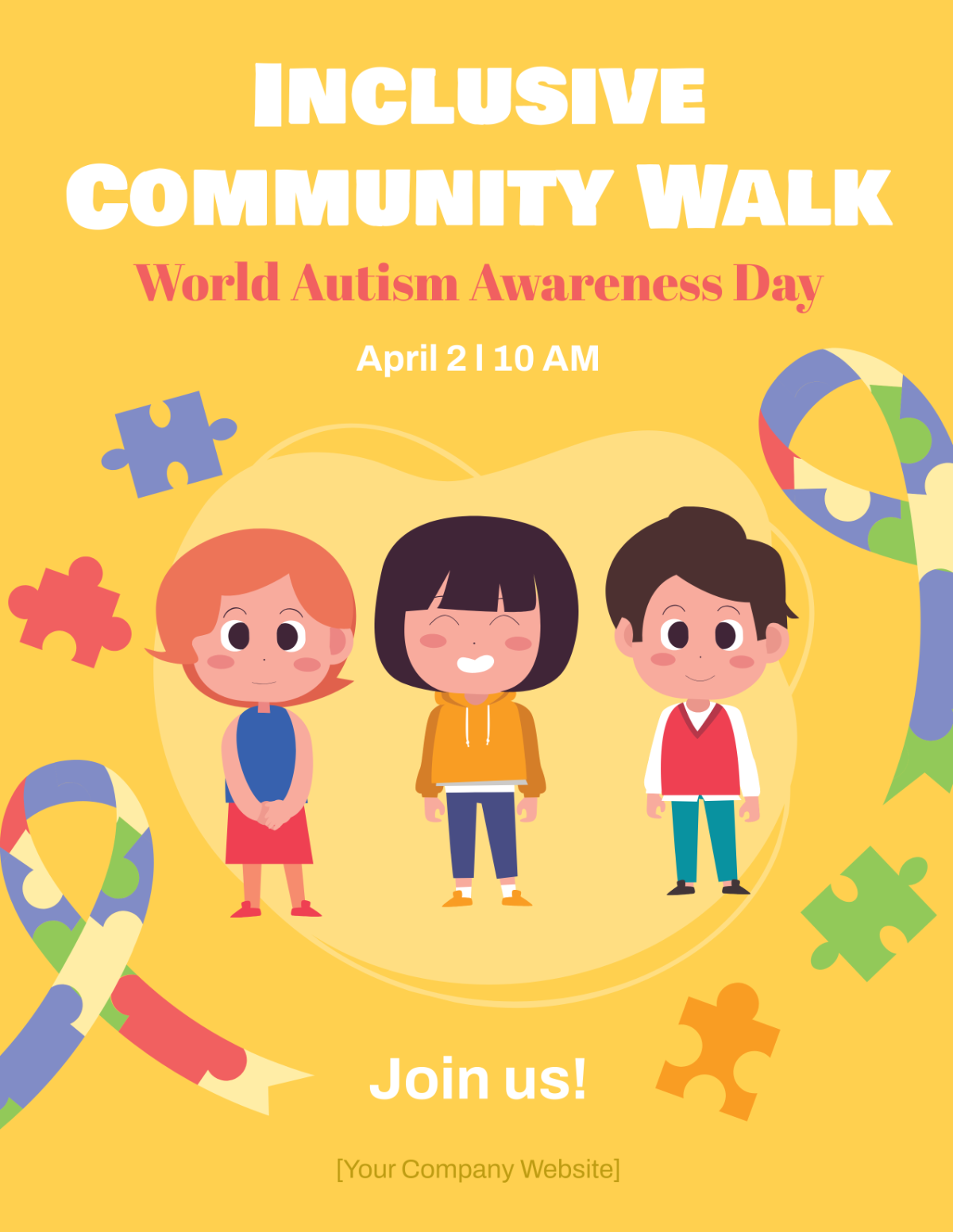 World Autism Awareness Day Flyer Template