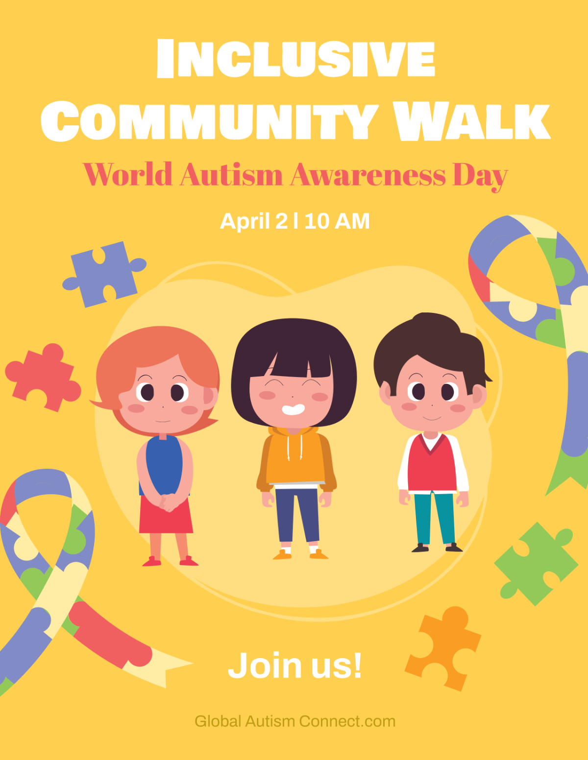 World Autism Awareness Day Flyer Template - Edit Online & Download