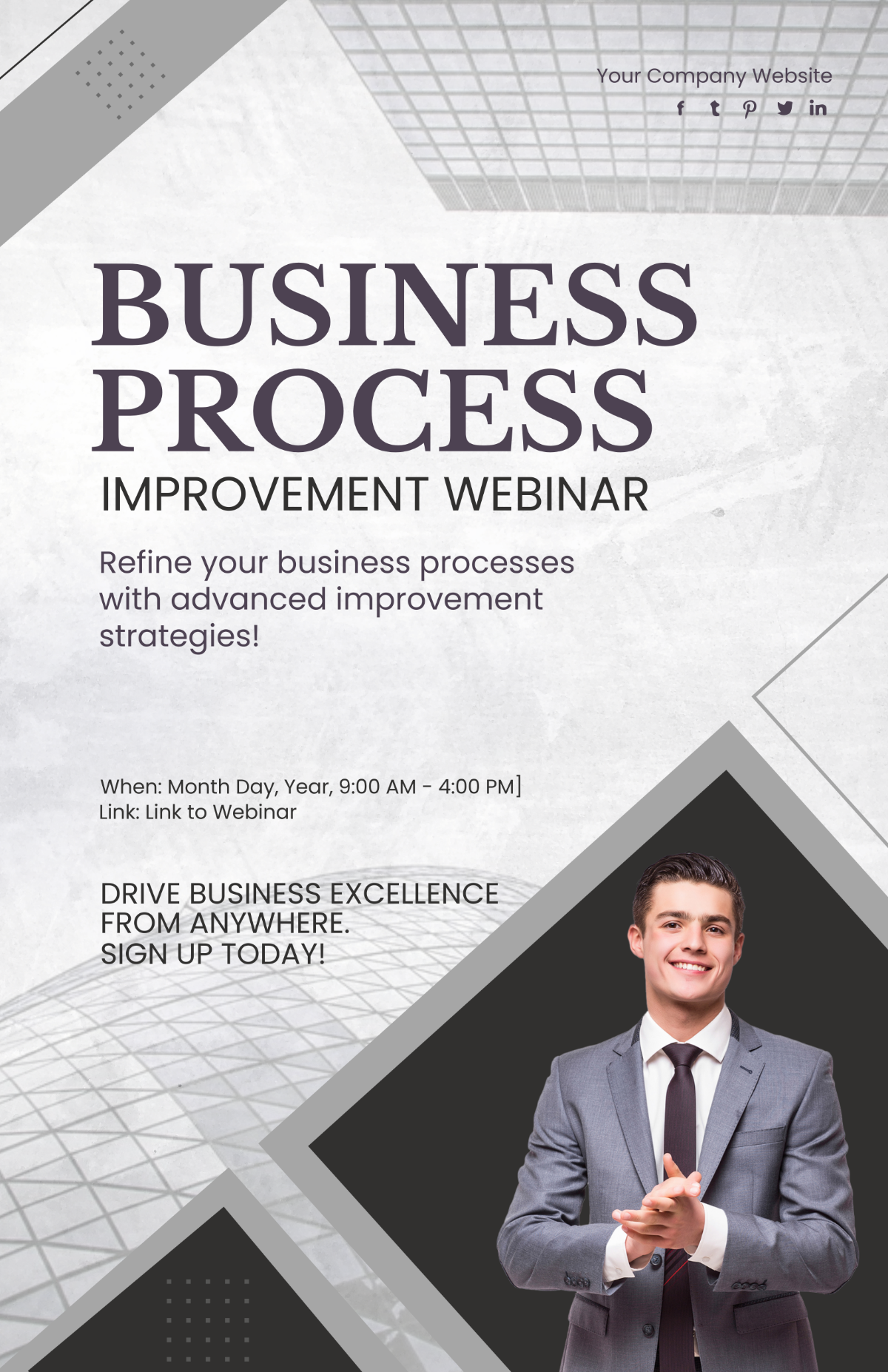 Business Process Improvement Webinar Poster Template
