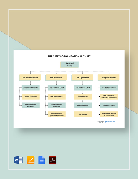 Small Fire Department Organizational Chart Template - PDF | Word ...