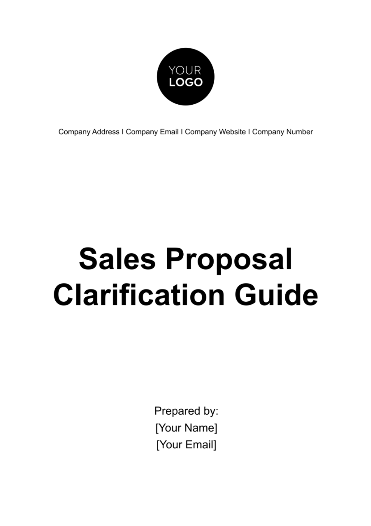 Sales Proposal Clarification Guide Template