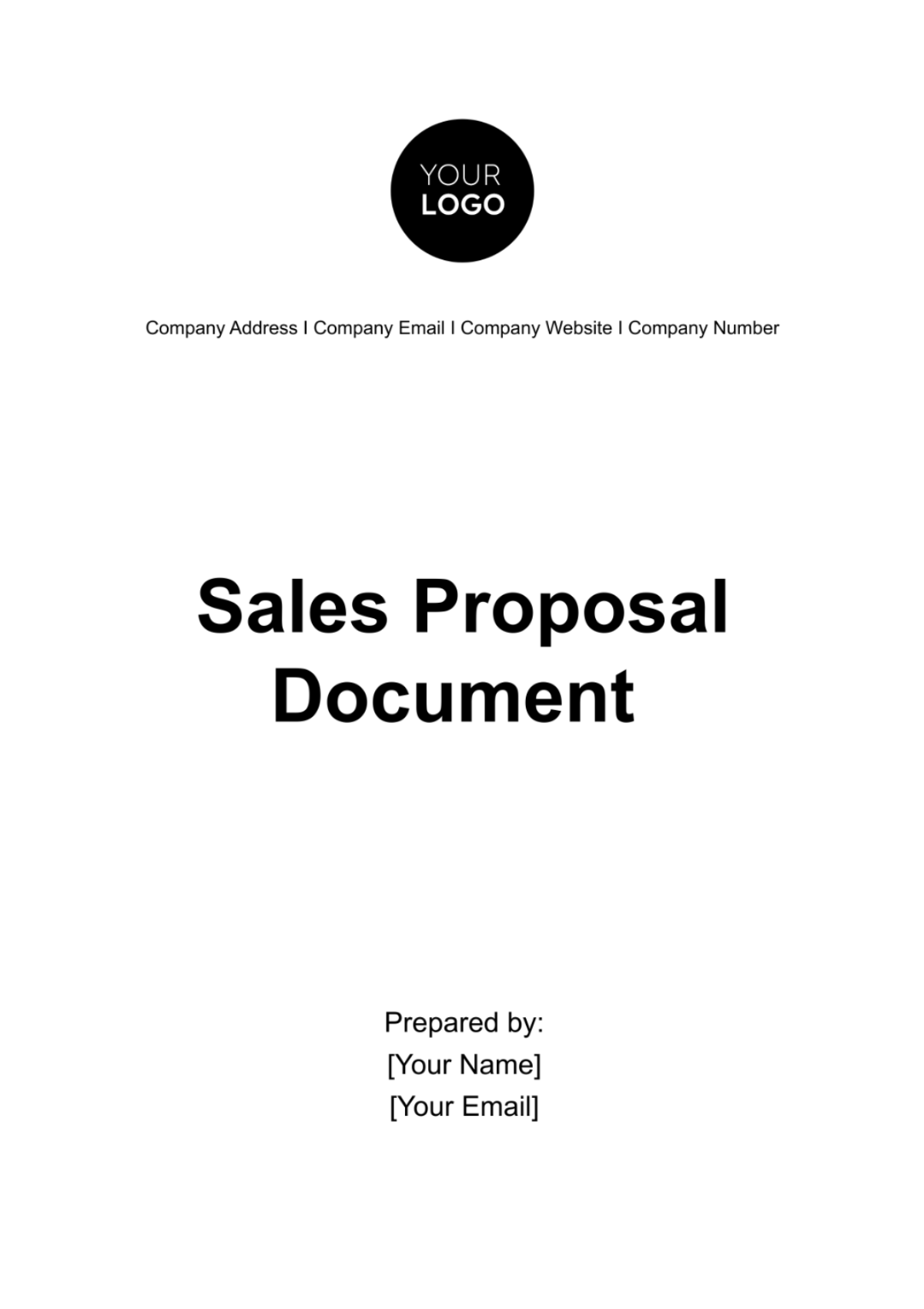 Sales Proposal Document Template
