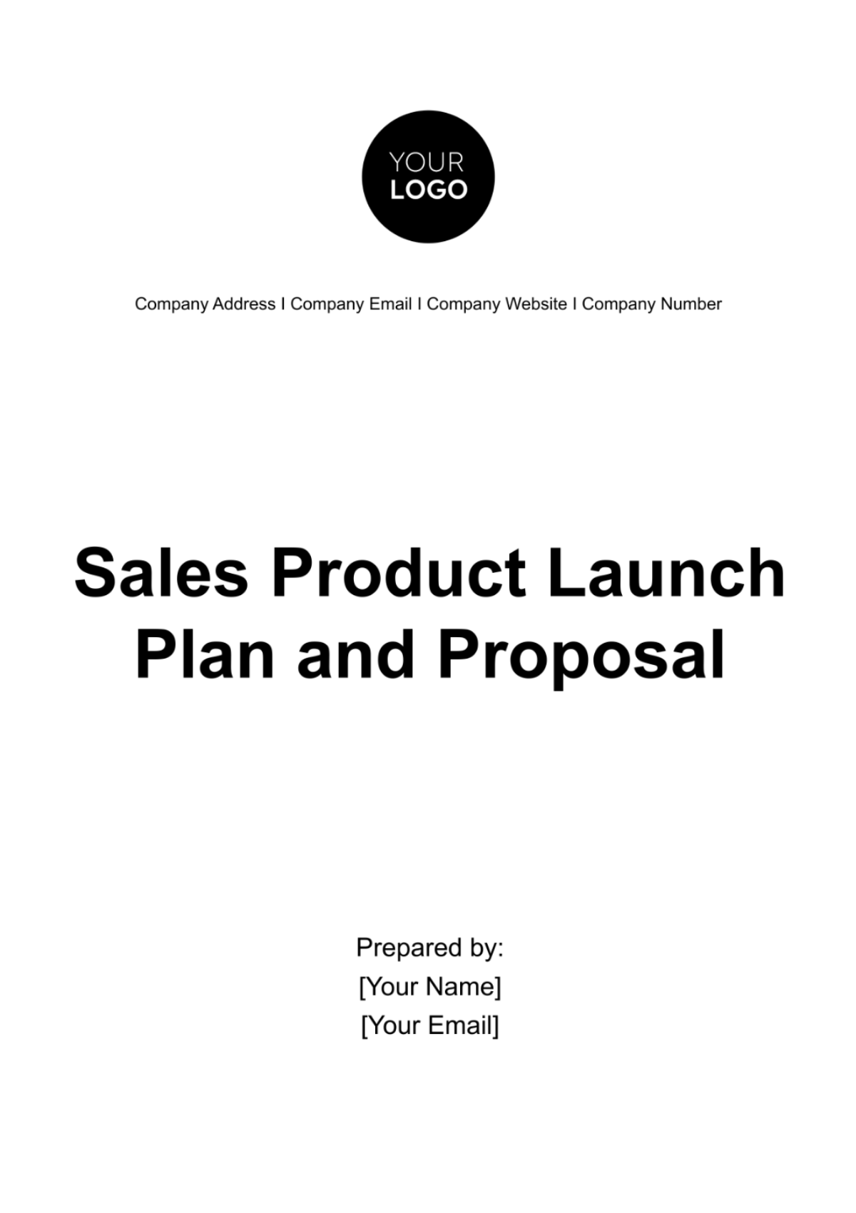 Free Sales Product Launch Plan and Proposal Template