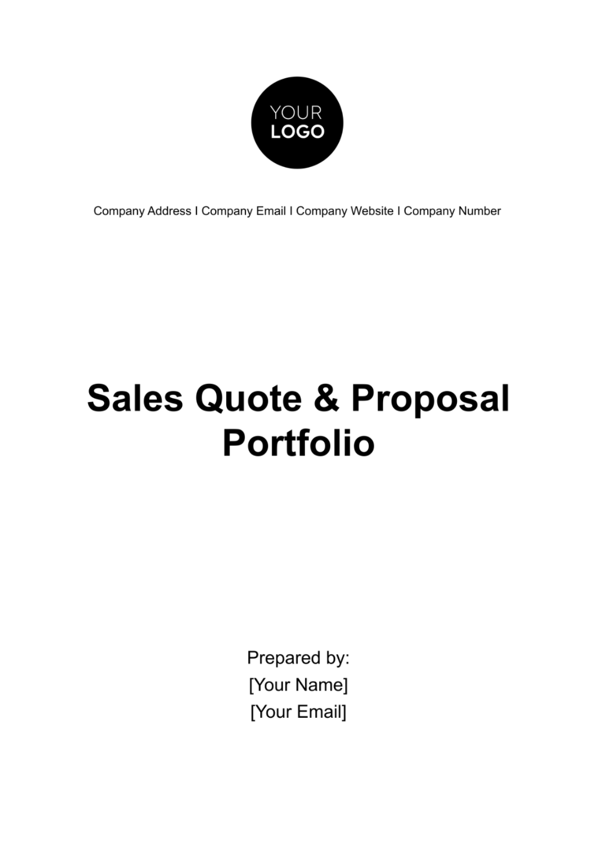 Sales Quote & Proposal Portfolio Template - Edit Online & Download