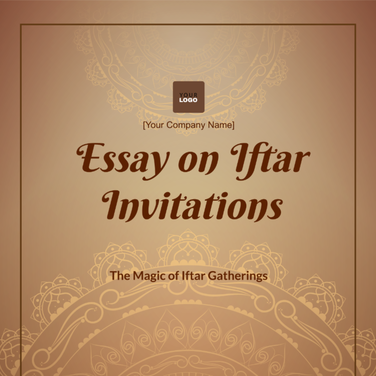 Free Invitation to Iftar Gathering Essay Template