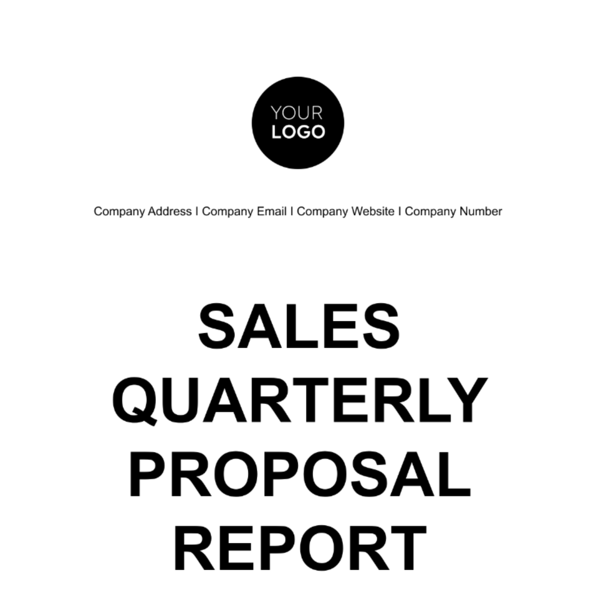 Sales Quarterly Proposal Report Template