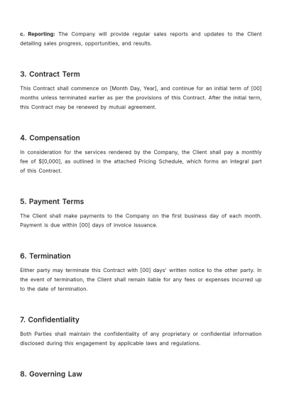 Free Sales Service Contract Quote Template to Edit Online