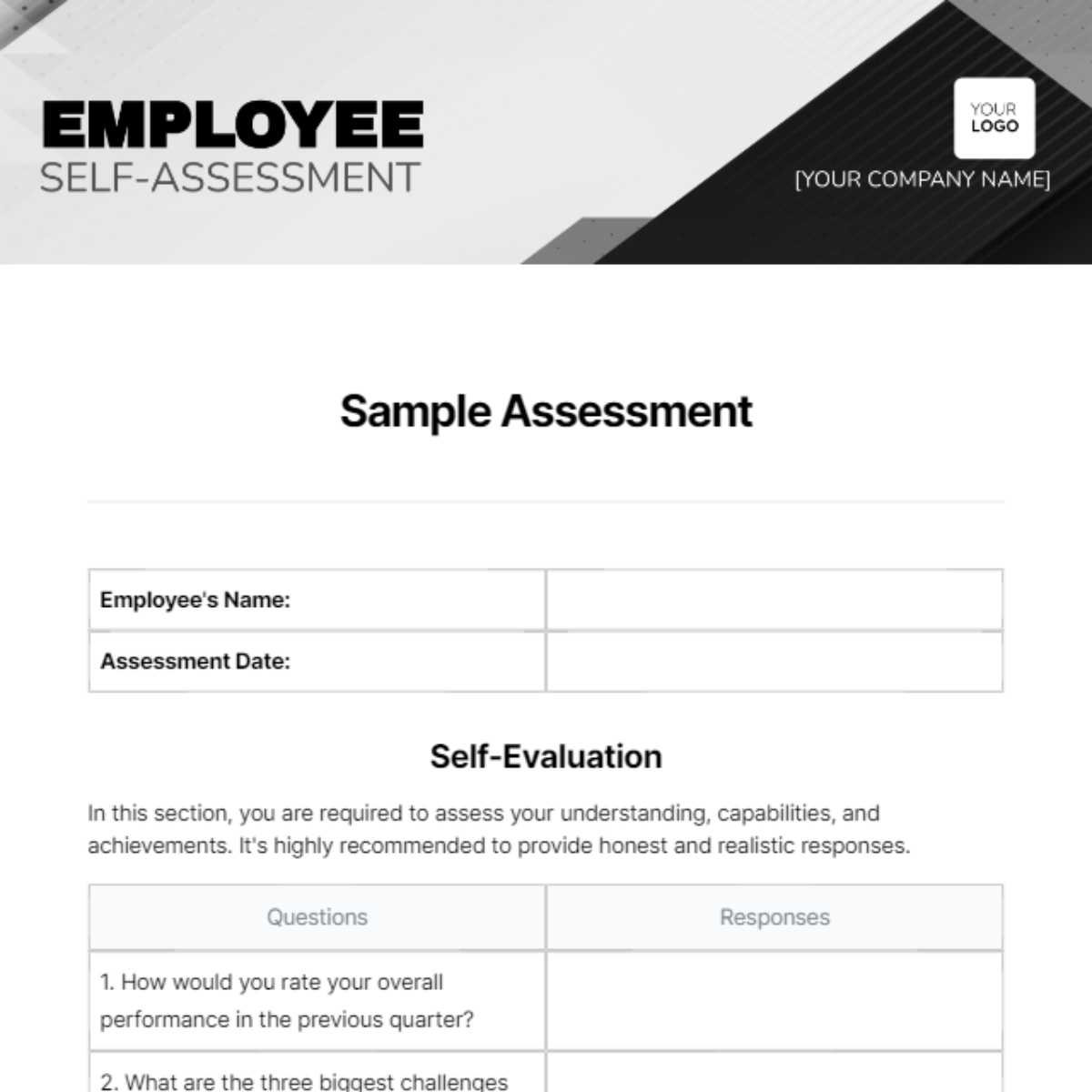 Sample Assessment Template - Edit Online & Download